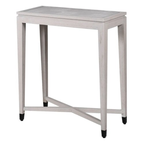 Primrose Small Oak Console Table with Black Iron Detailing, 76 x 86cm
