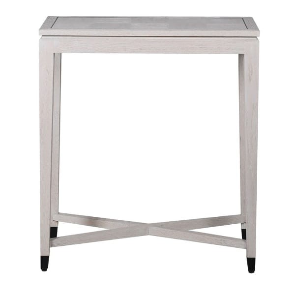 Primrose Small Oak Console Table with Black Iron Detailing, 76 x 86cm