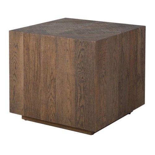 Recycled 55 x 51 cm Reclaimed Oak Side Table