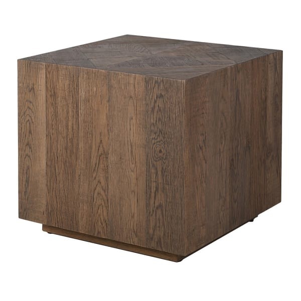 Recycled 55 x 51 cm Reclaimed Oak Side Table