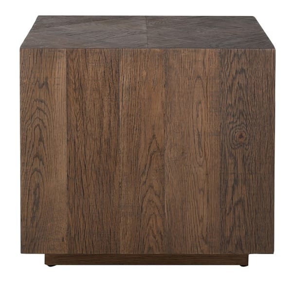 Recycled 55 x 51 cm Reclaimed Oak Side Table