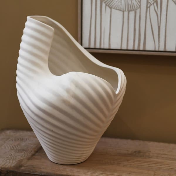 Symphony Ivory Porcelain Vase 40 cm