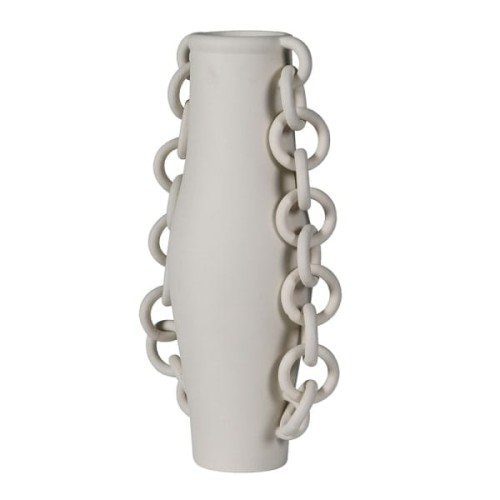 White Chain Porcelain Vase 43 cm