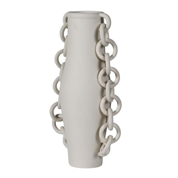 White Chain Porcelain Vase 43 cm
