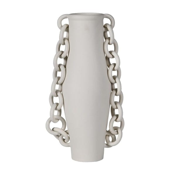 White Chain Porcelain Vase 43 cm