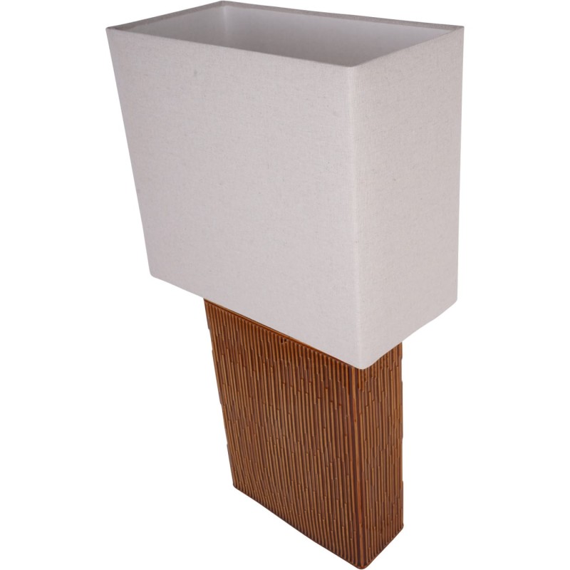 Tall ceramic lamp with a vertically fluted base