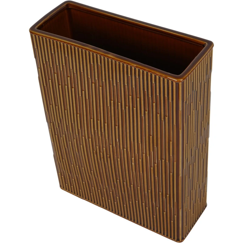 Orange decorative vase for a living room