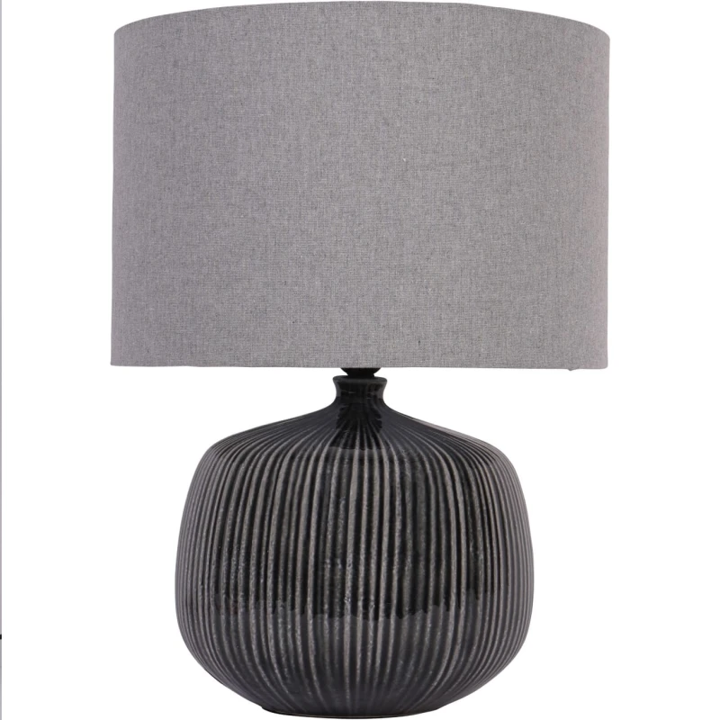 Grey Burst ceramic table lamp measuring 50 cm high