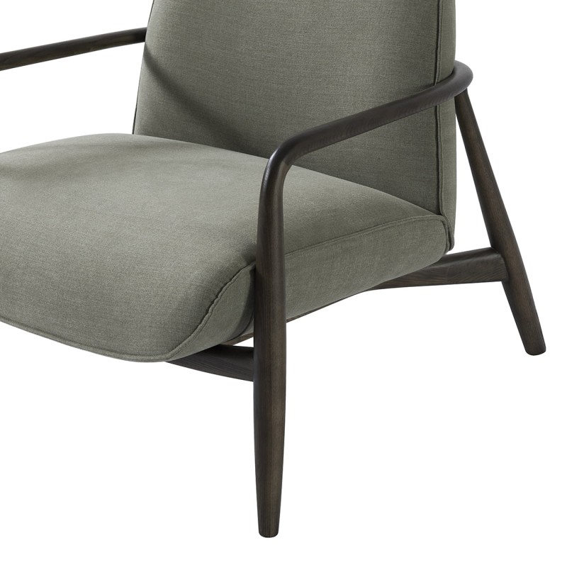 Retro Green Armchair – Green Armchair with Wooden Frame
