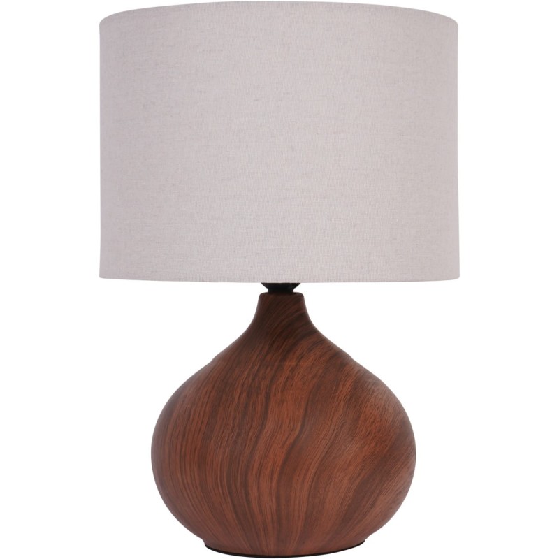 Arti table lamp with wood-effect ceramic base
