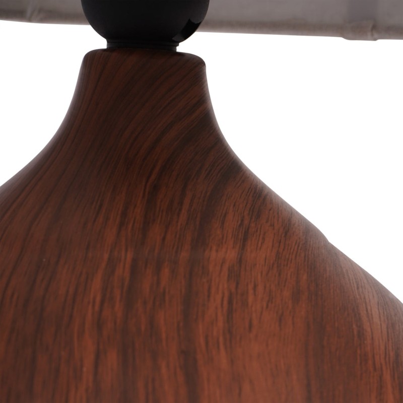 Ceramic E27 table lamp in brown and cream