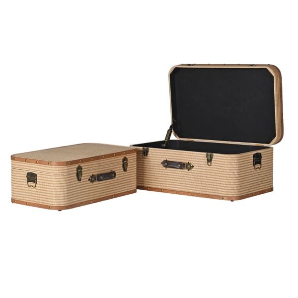 Zelten decorative storage suitcases set of two