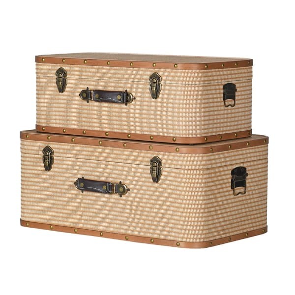 Zelten decorative storage suitcases set of two