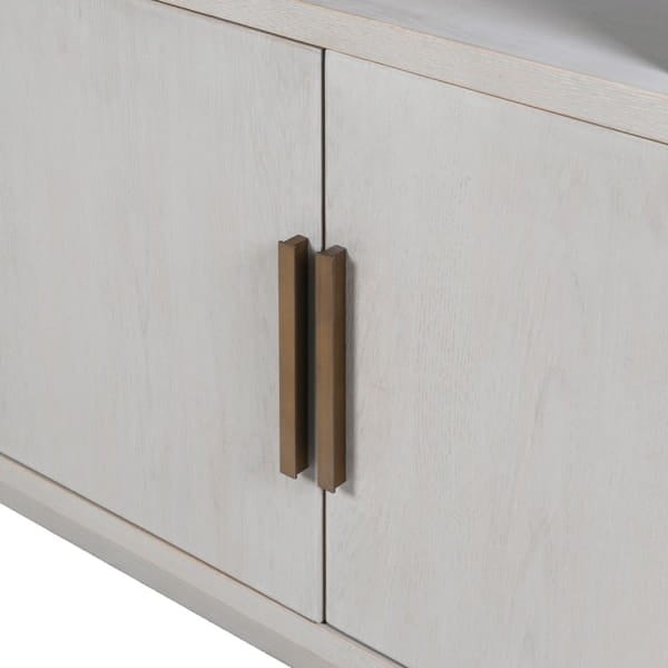 Primrose Light Oak 220 cm Bookcase with Cupboards and Copper-Coloured Details