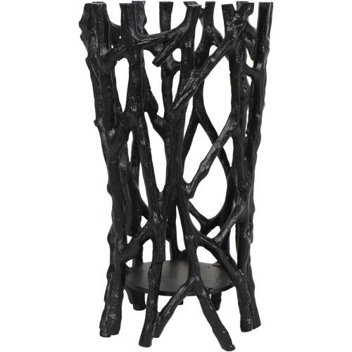 Sloane Black Sculptural Candle Holder 23 cm