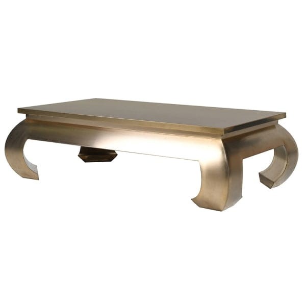 Gold Stainless Steel Coffee Table 140 cm – Large Rectangular Coffee Table