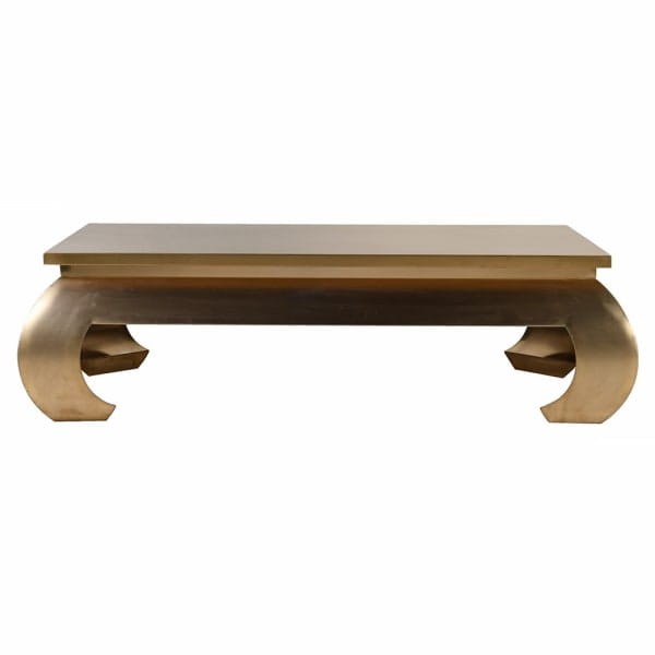 Gold Stainless Steel Coffee Table 140 cm – Large Rectangular Coffee Table