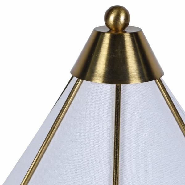 Luxury Gold Table Lamp, 73 cm – Marble Base, Gold Details & Linen Shade