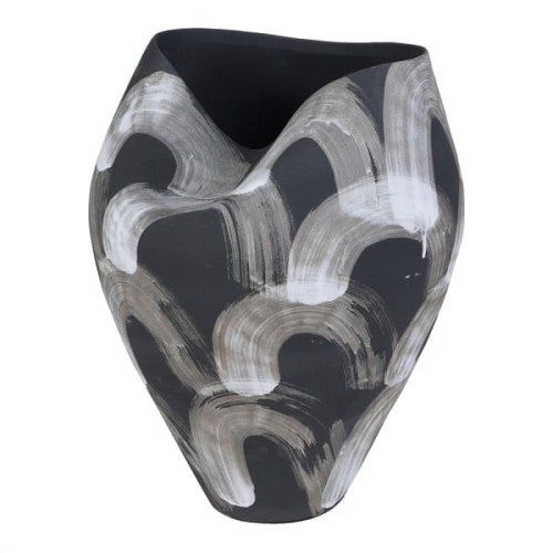Black Symphony Arch Porcelain Vase 44 cm
