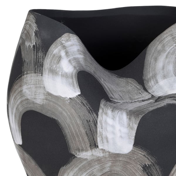 Black Symphony Arch Porcelain Vase 44 cm