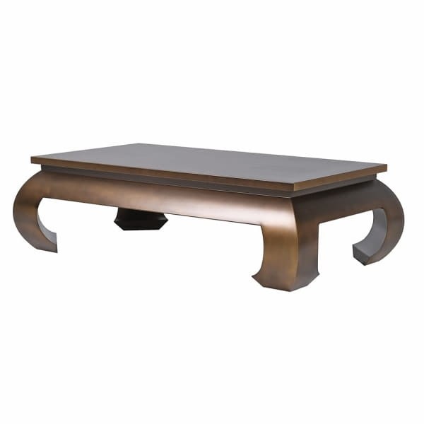 Belgrave Antique Gold Stainless Steel Coffee Table – 140 × 80 cm