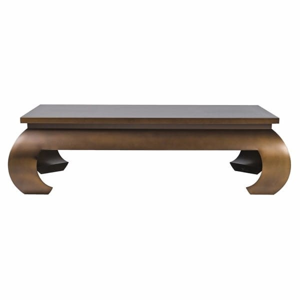 Belgrave Antique Gold Stainless Steel Coffee Table – 140 × 80 cm