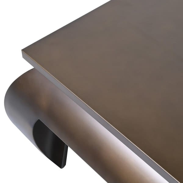 Belgrave Antique Gold Stainless Steel Coffee Table – 140 × 80 cm