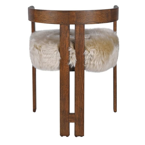 Lyall Sheepskin Oak Dining Armchair