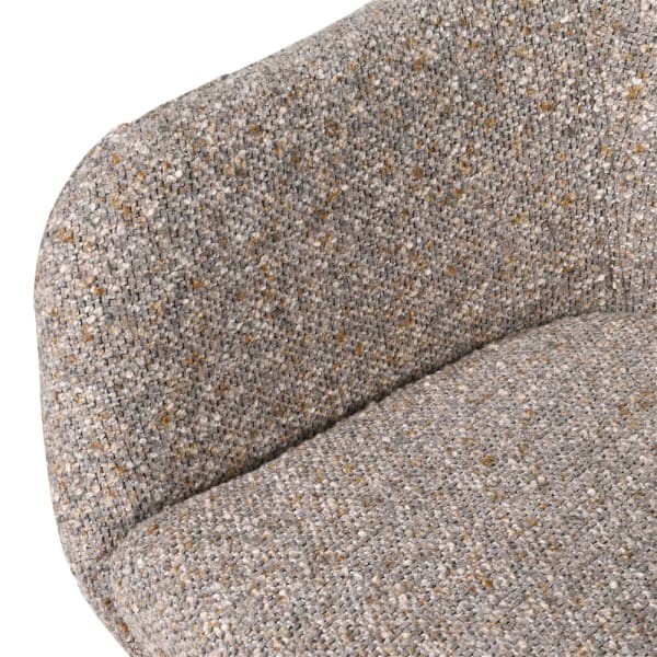Monroe Beige armchair with rounded back and curved arms