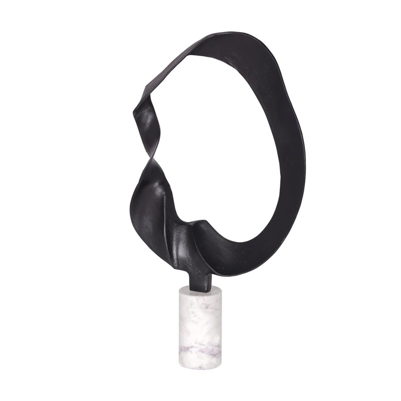 Bromley Black Sculpture – 68 cm Large Modern Aluminium Abstract Sculpture