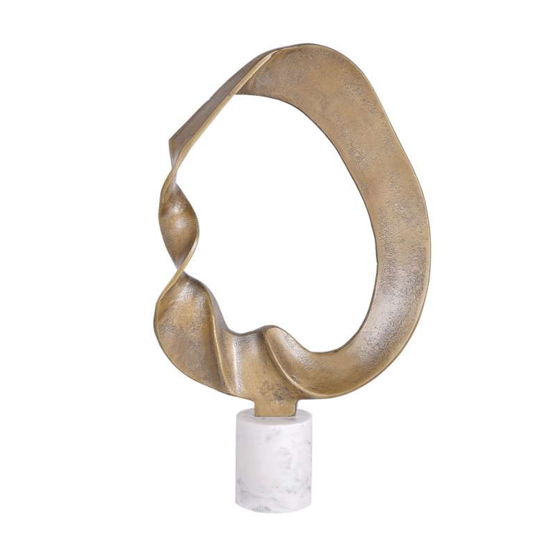 Bromley Modern Gold Aluminium Sculpture – 51 cm