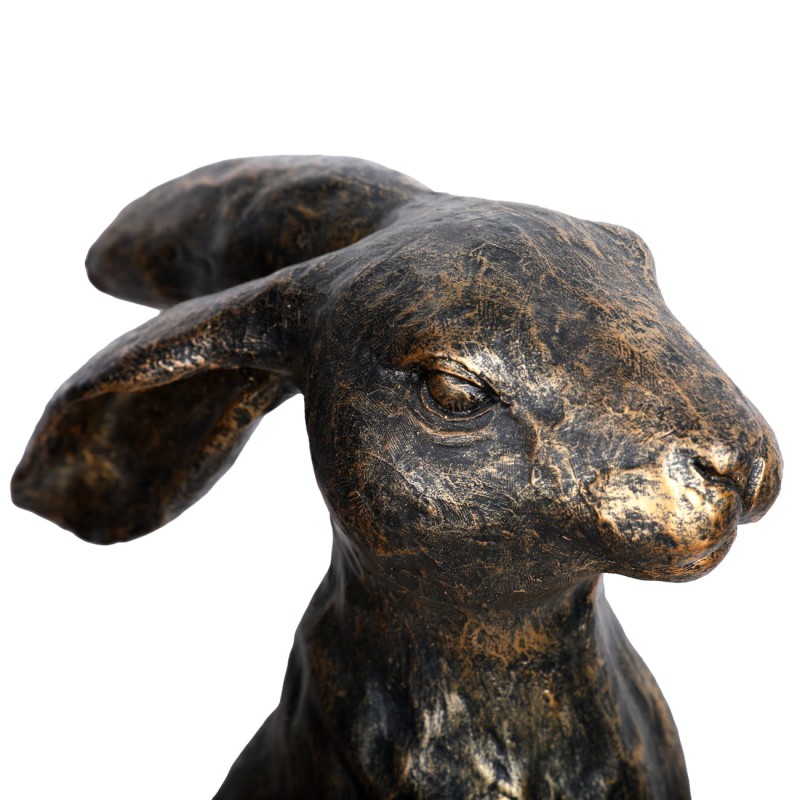 Bronze Hare Sculpture – 46 cm Decorative Resin Figure