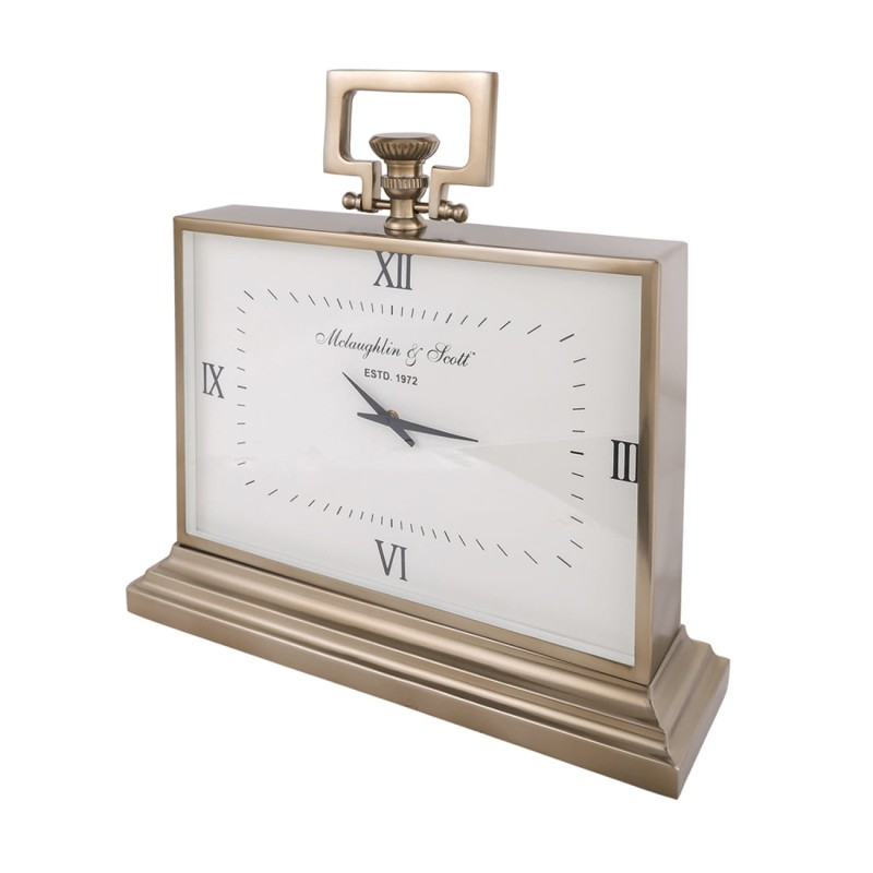 Brompton Brass clock with Roman numerals