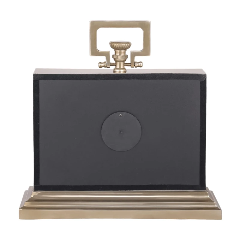 Decorative mantel clock with a top handle