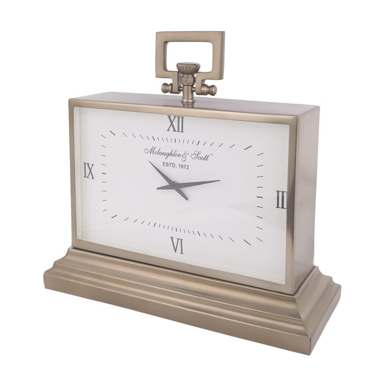 Brompton Brass clock with Roman numerals