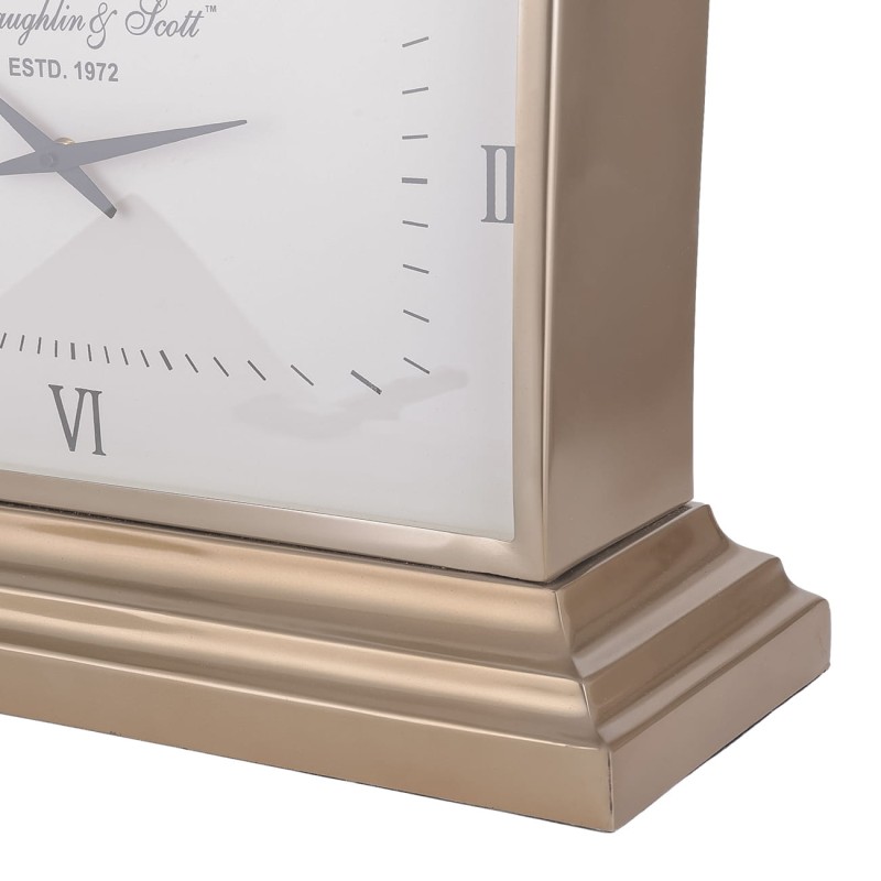 Metal table clock for a living room