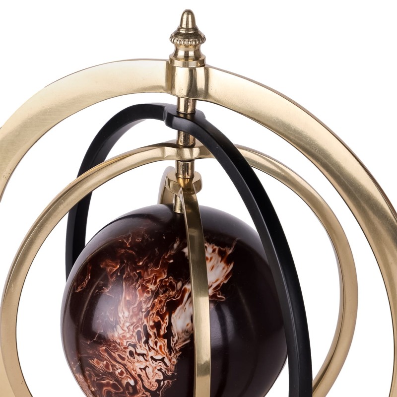Eaton Armillary Sphere 27 cm – Gold & Bronze Aluminium Decorative Ornament