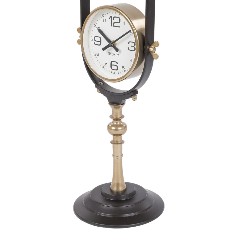Aluminium and stainless steel world time clock