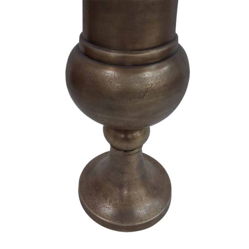 Brockley Brass vase with sculptural turned details