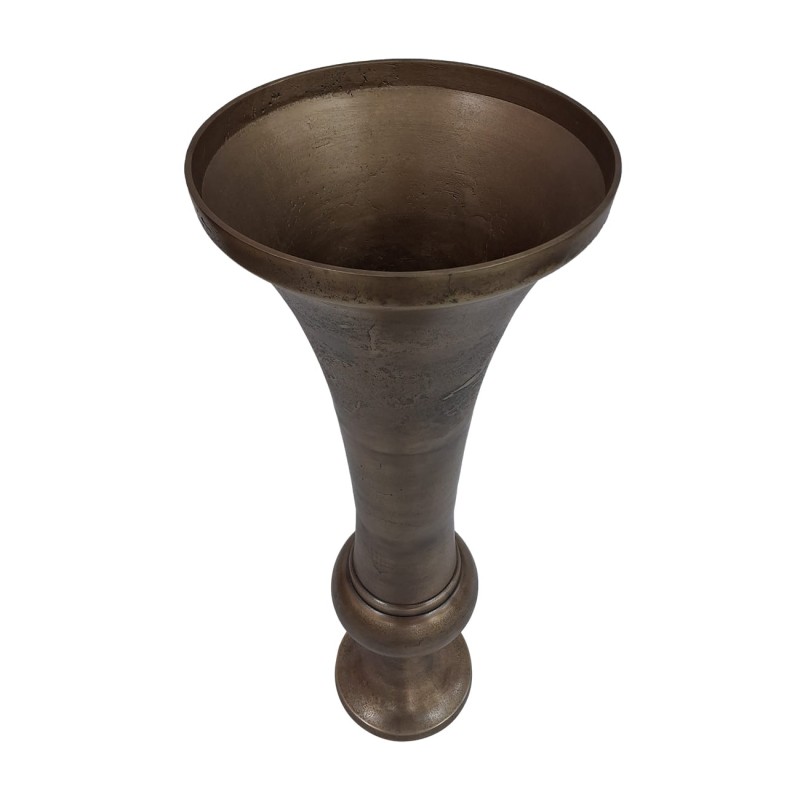 Tall aluminium vase for dried branches
