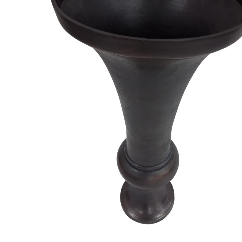 Tall urn-shaped vase displayed on a plinth