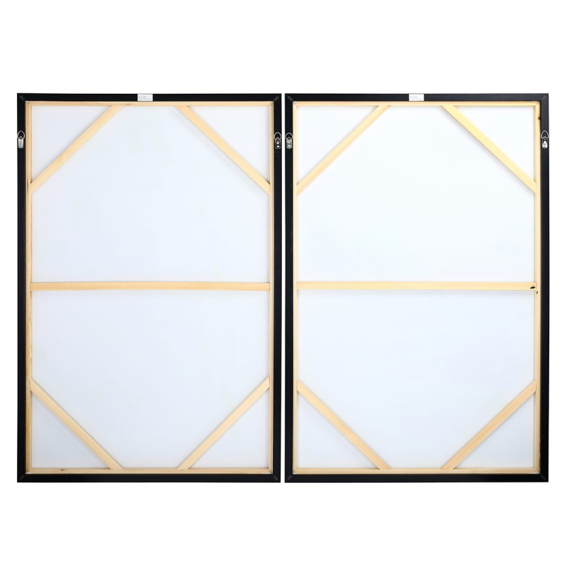 Modern two-panel wall art in neutral tones