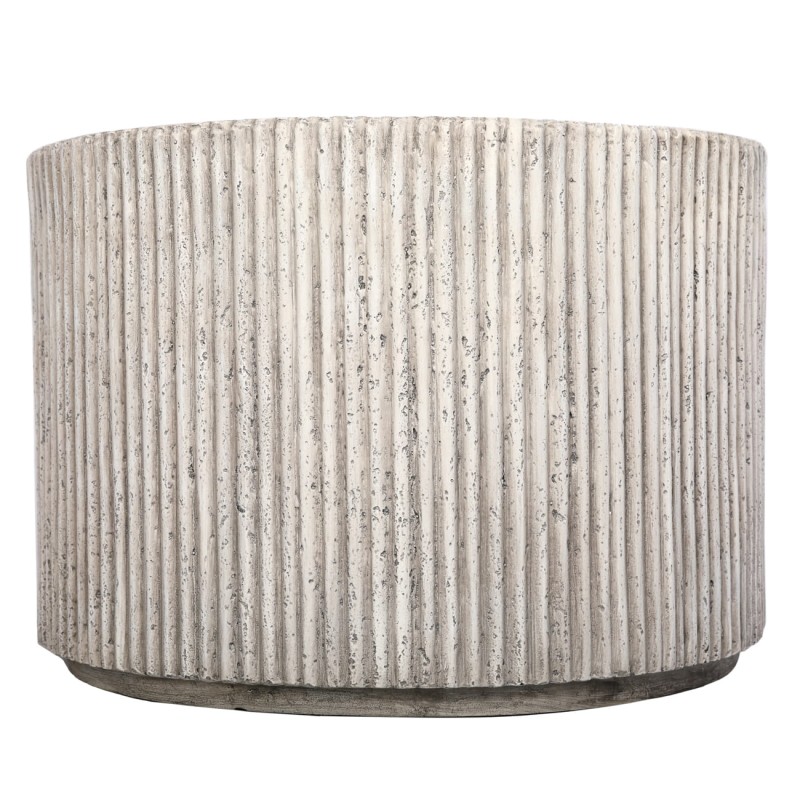 Stone coffee table with vertically fluted base