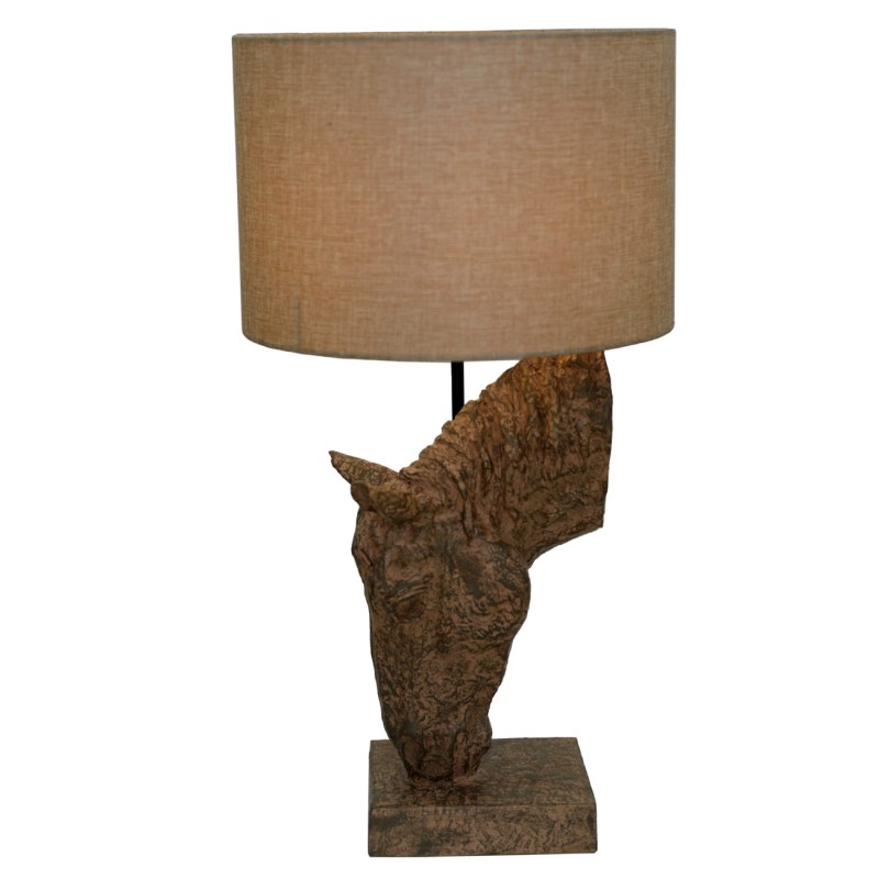 Equestrian table lamp for a living room