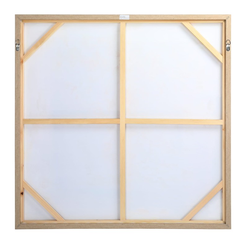 Terracotta Canvas Artwork 100 × 100 cm – Hand-Finished in a Wooden Frame