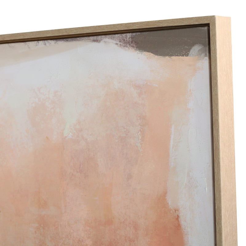 Terracotta Canvas Artwork 100 × 100 cm – Hand-Finished in a Wooden Frame