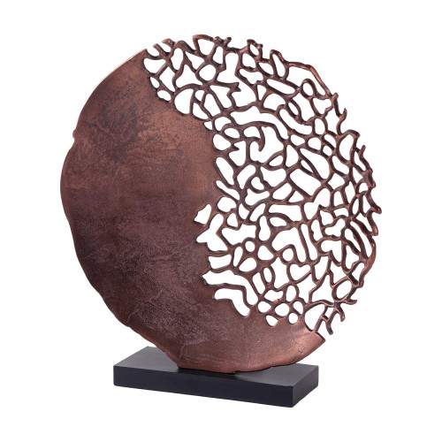 Chelsea Bronze Decorative Disc Sculpture – Aluminium Openwork Design, 44 cm