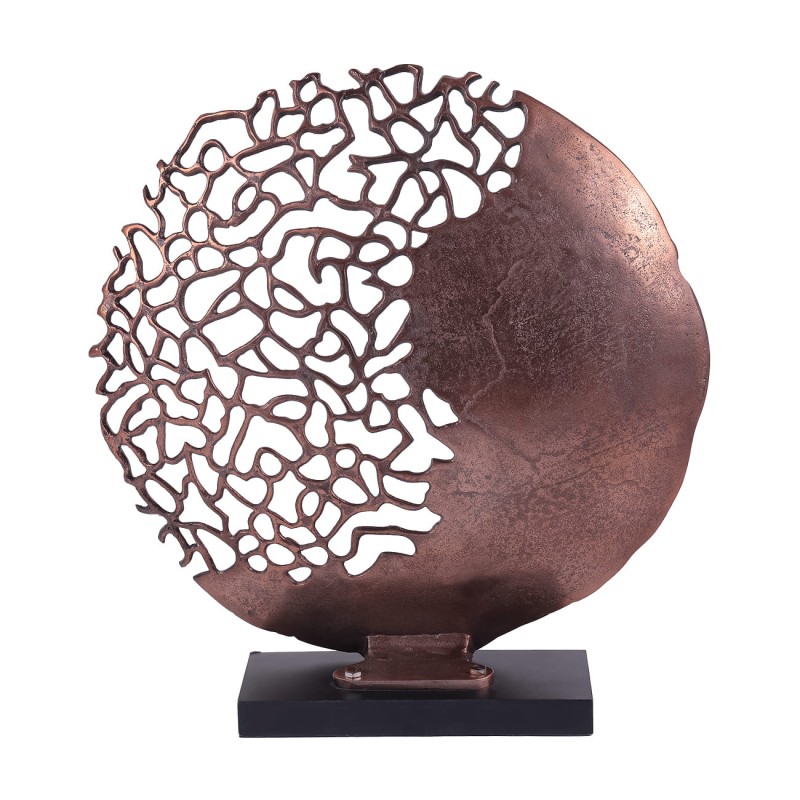 Chelsea Bronze Metal Disc Ornament – Hand-Crafted Aluminium Sculpture, 44 cm