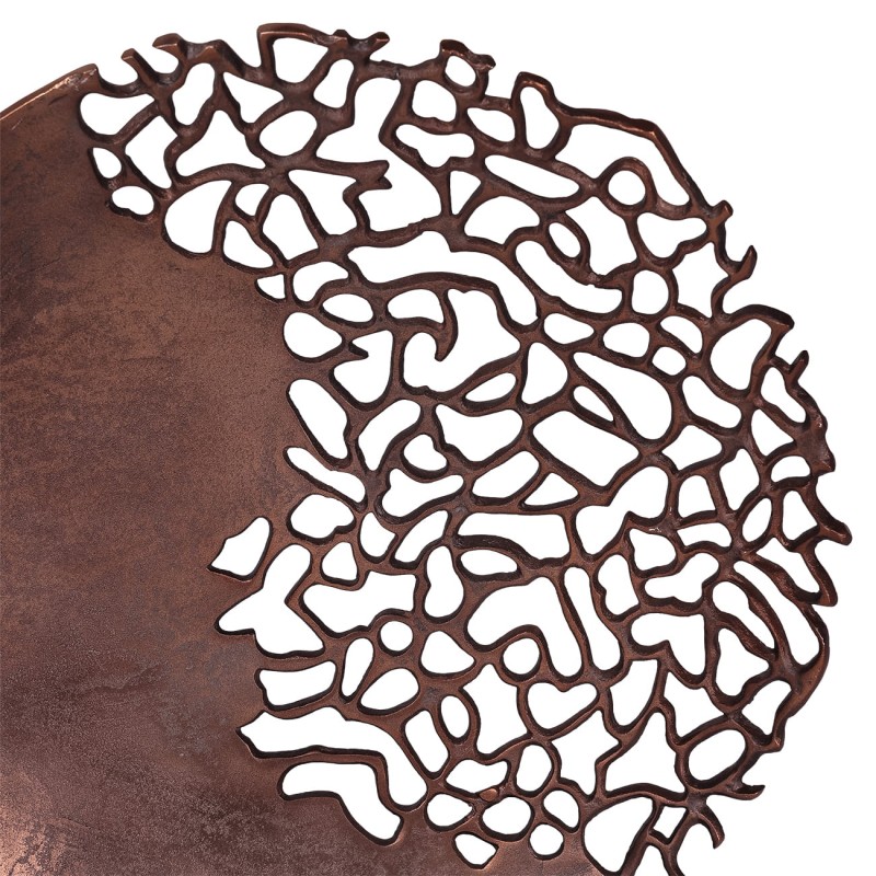 Chelsea Bronze Metal Disc Ornament – Hand-Crafted Aluminium Sculpture, 44 cm