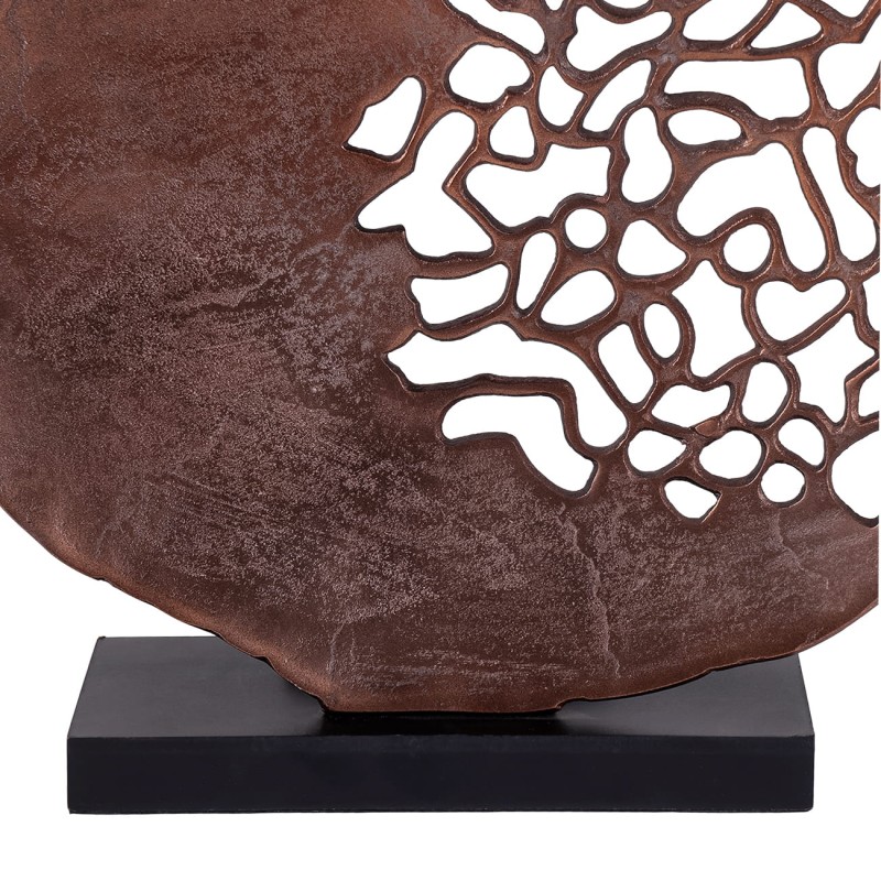Openwork aluminium sculpture for a sideboard